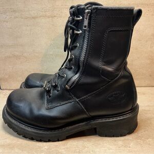 Victory Black Leather Men's Boots